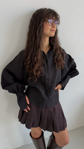 Блуза Scarlet black linen 