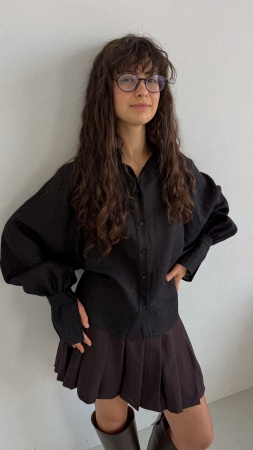 Блуза Scarlet black linen 