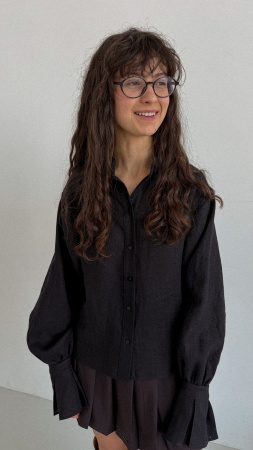 Блуза Scarlet black linen 